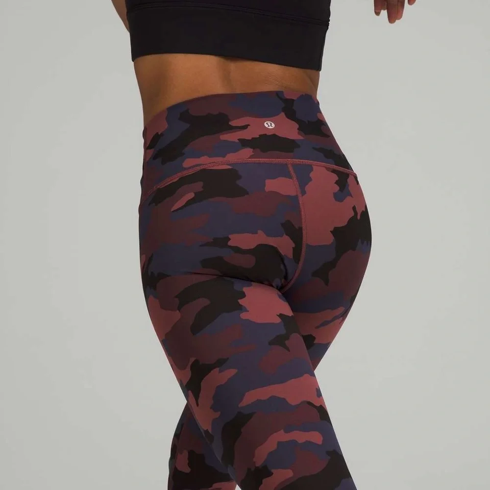 Lululemon Wunder Under High-Rise Luxtreme  Camo Smoky Red Night Sea Multi Sz 20